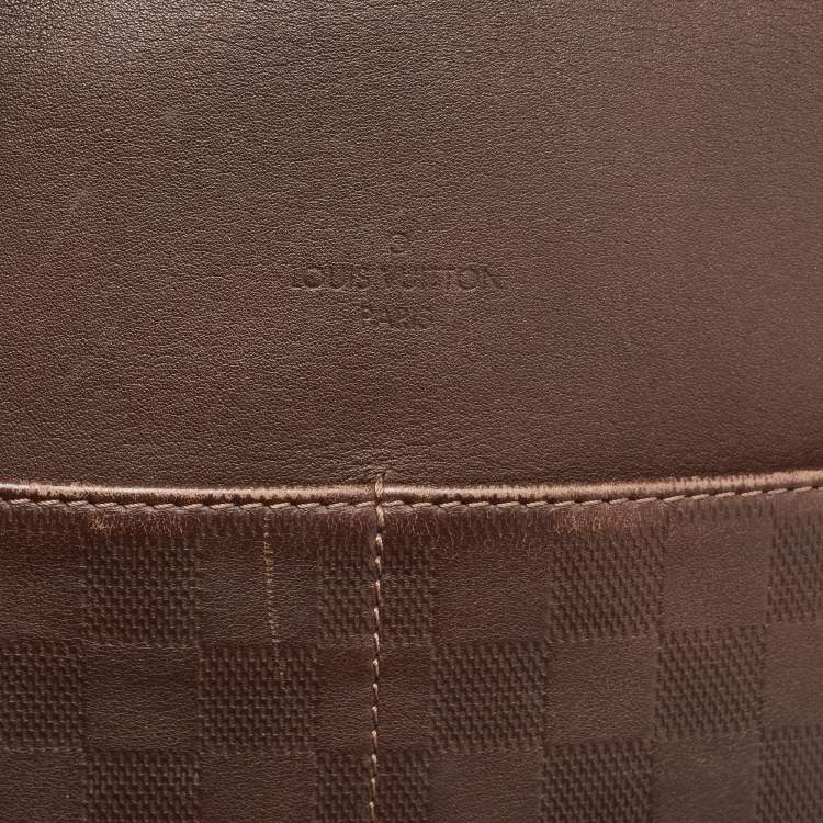 Pre Owned Louis Vuitton Brown Damier Infini Leather Calypso Messenger GM Bag