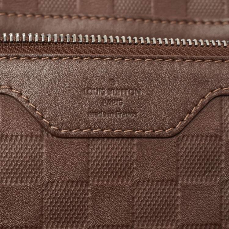 Pre Owned Louis Vuitton Brown Damier Infini Leather Calypso Messenger GM Bag