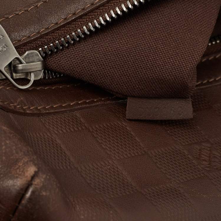 Pre Owned Louis Vuitton Brown Damier Infini Leather Calypso Messenger GM Bag