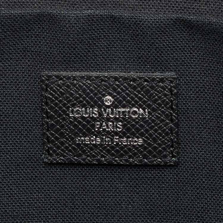 Pre Owned Louis Vuitton Black Taiga Leather Porte Documents Briefcase Bag