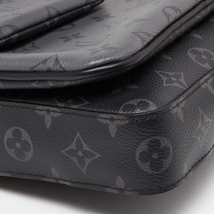 Pre Owned Louis Vuitton Monogram Eclipse Canvas Trio Messenger Bag