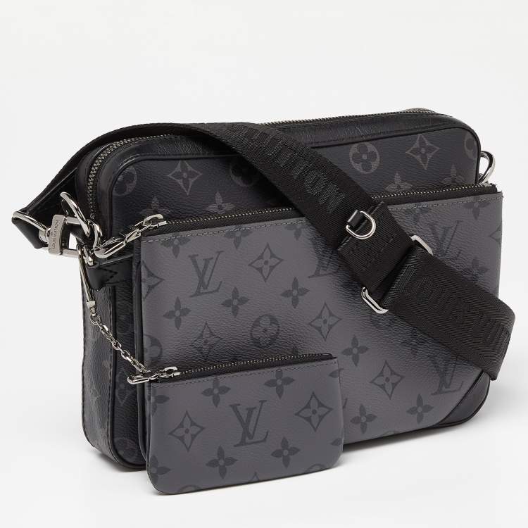 Pre Owned Louis Vuitton Monogram Eclipse Canvas Trio Messenger Bag