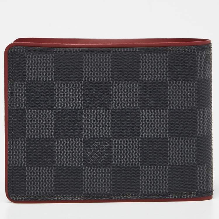Pre Owned Louis Vuitton Bordeaux Damier Graphite Multiple Wallet