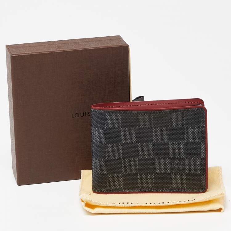 Pre Owned Louis Vuitton Bordeaux Damier Graphite Multiple Wallet