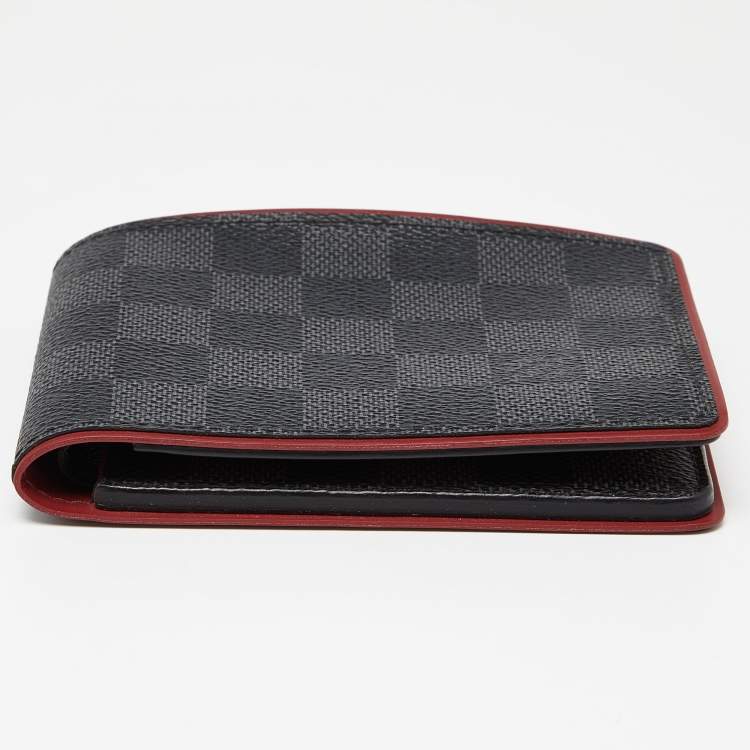 Pre Owned Louis Vuitton Bordeaux Damier Graphite Multiple Wallet