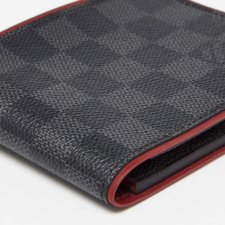 Pre Owned Louis Vuitton Bordeaux Damier Graphite Multiple Wallet