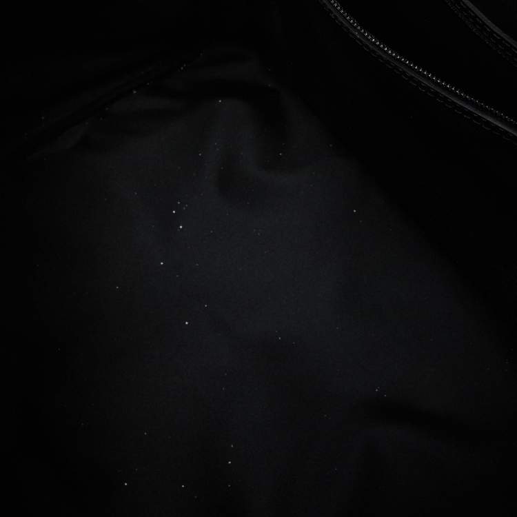 Pre Owned Louis Vuitton Black Aerogram Leather Keepall Bandoulière 50 Bag