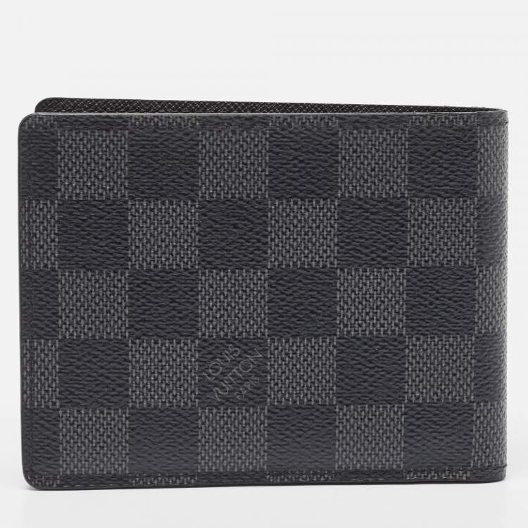 Pre Owned Louis Vuitton Damier Graphite Canvas Multiple Bifold Wallet