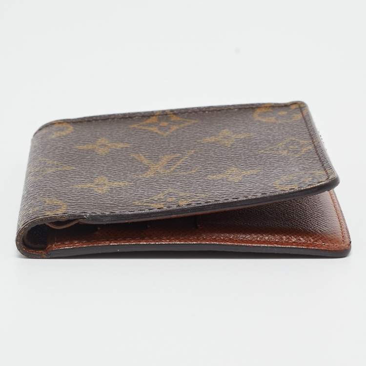 Pre Owned Louis Vuitton Monogram Canvas Card Holder Wallet 
