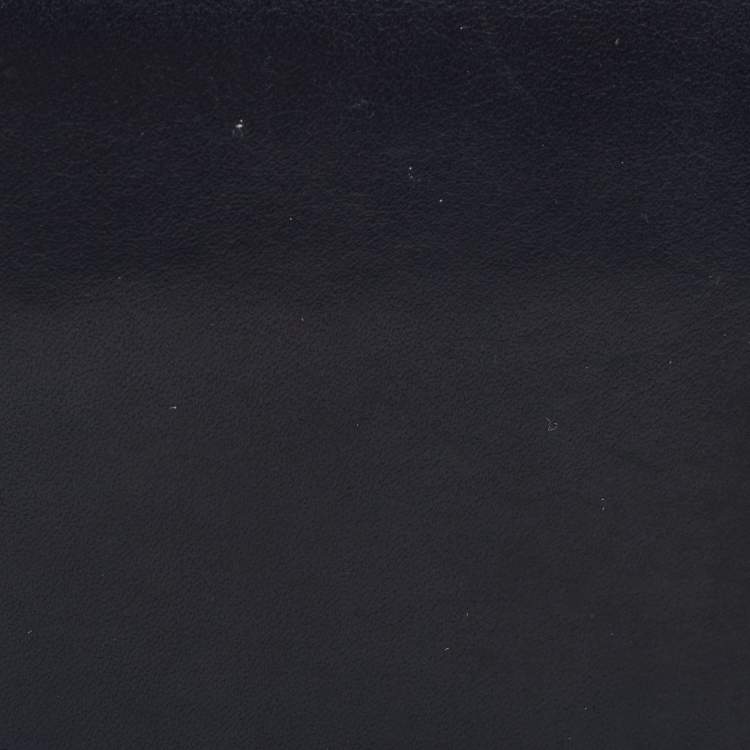 Pre Owned Louis Vuitton Navy Blue Leather Bifold Wallet