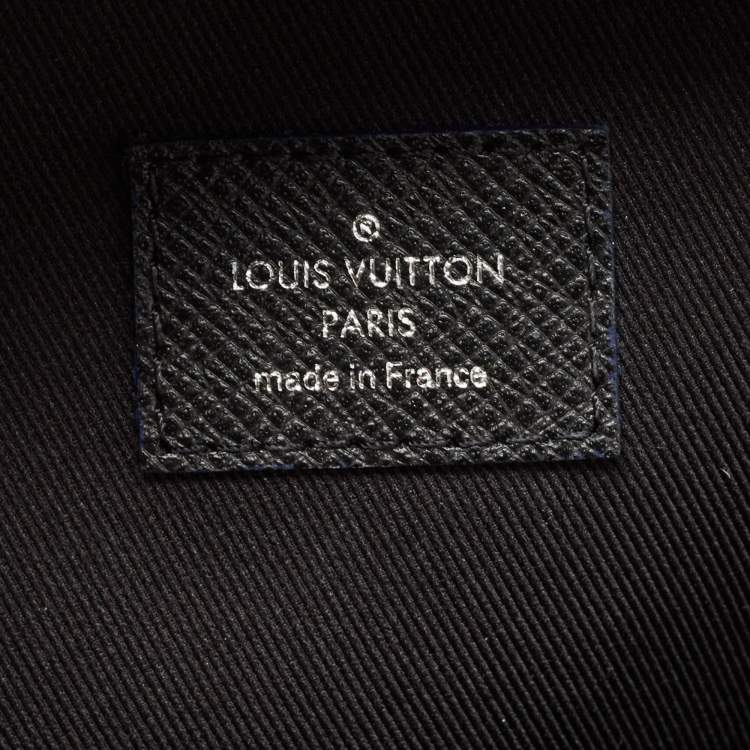 Pre Owned Louis Vuitton Black Taiga Lether Anton Backpack