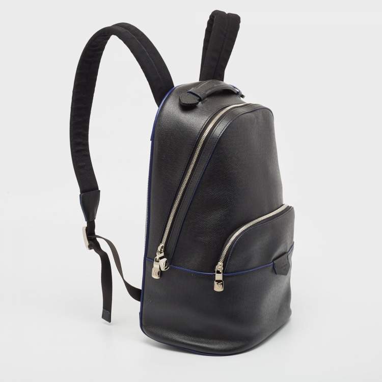 Pre Owned Louis Vuitton Black Taiga Lether Anton Backpack