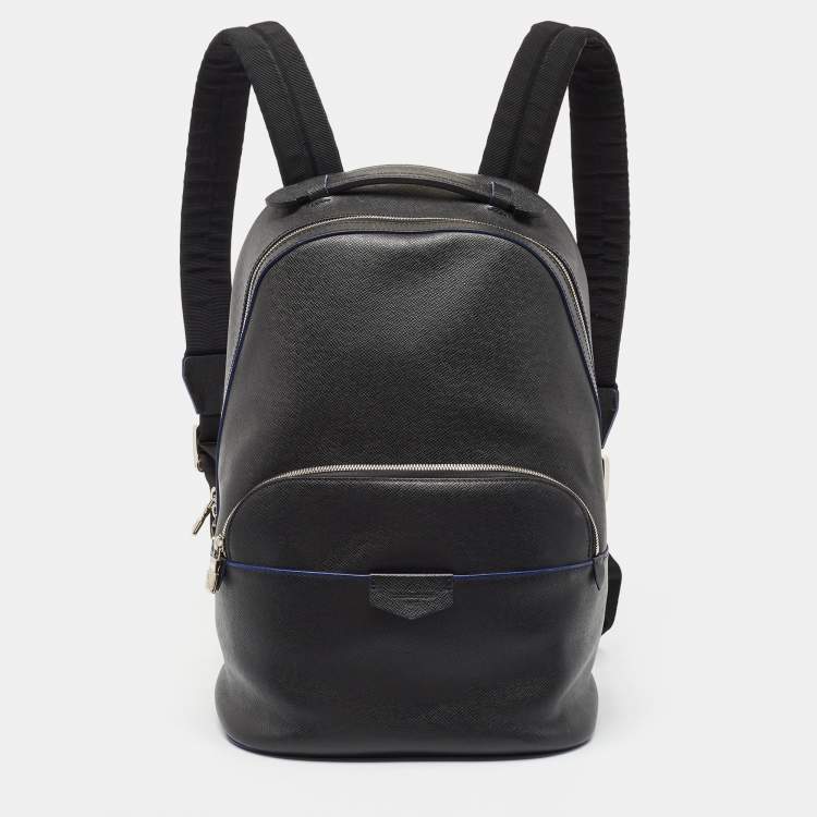 Pre Owned Louis Vuitton Black Taiga Lether Anton Backpack
