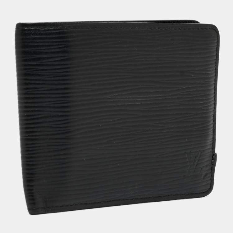 Pre Owned Louis Vuitton Black Epi Leather Slender Wallet