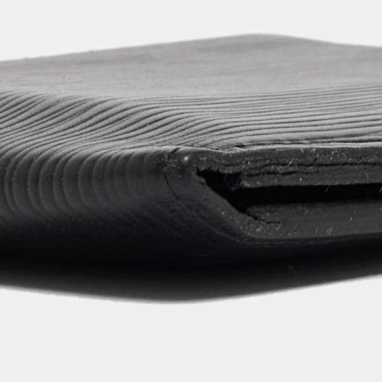 Pre Owned Louis Vuitton Black Epi Leather Slender Wallet
