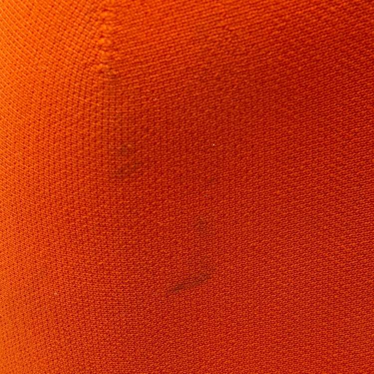 Pre Owned Louis Vuitton Orange Monogram Knit Horizon Soft Duffle 55 Rolling Luggage