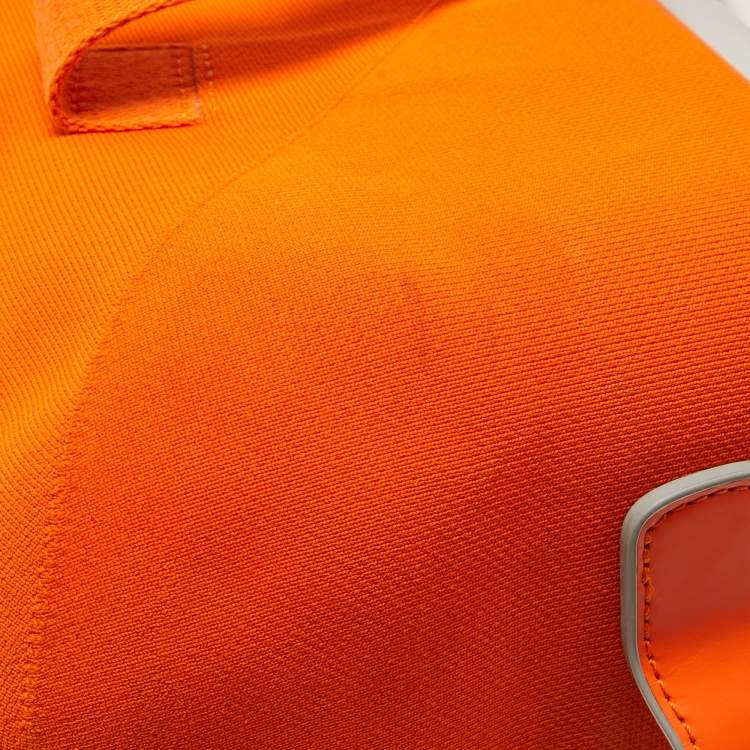 Pre Owned Louis Vuitton Orange Monogram Knit Horizon Soft Duffle 55 Rolling Luggage