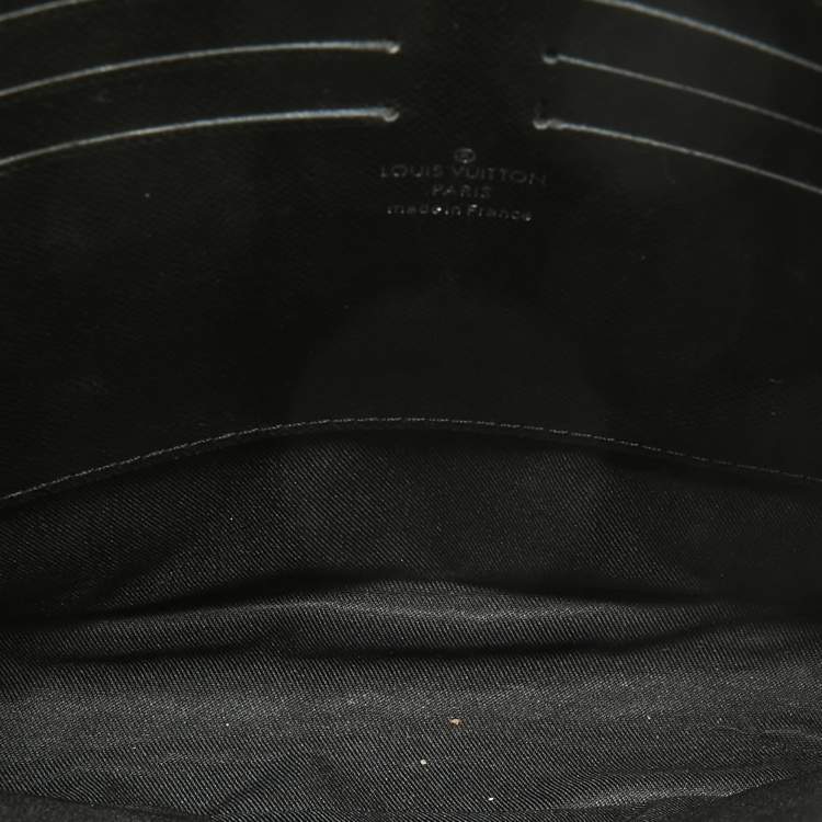 مملوكة مسبقًا Louis Vuitton Black Epi Damier Graphite Pochette Voyage MM Pouch