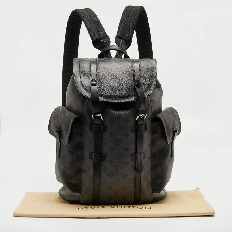 Pre Owned Louis Vuitton Monogram Eclipse Canvas Christopher MM Backpack