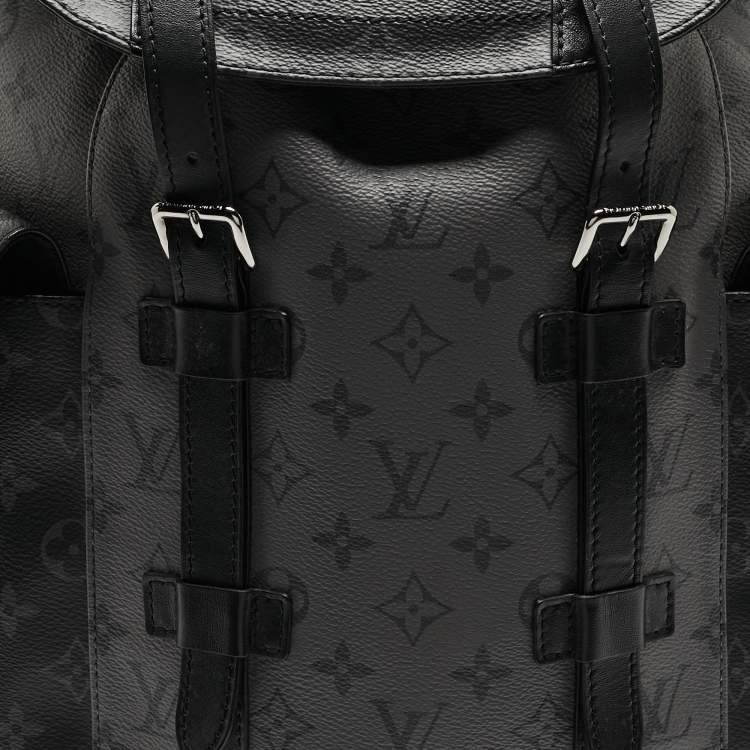 Pre Owned Louis Vuitton Monogram Eclipse Canvas Christopher MM Backpack