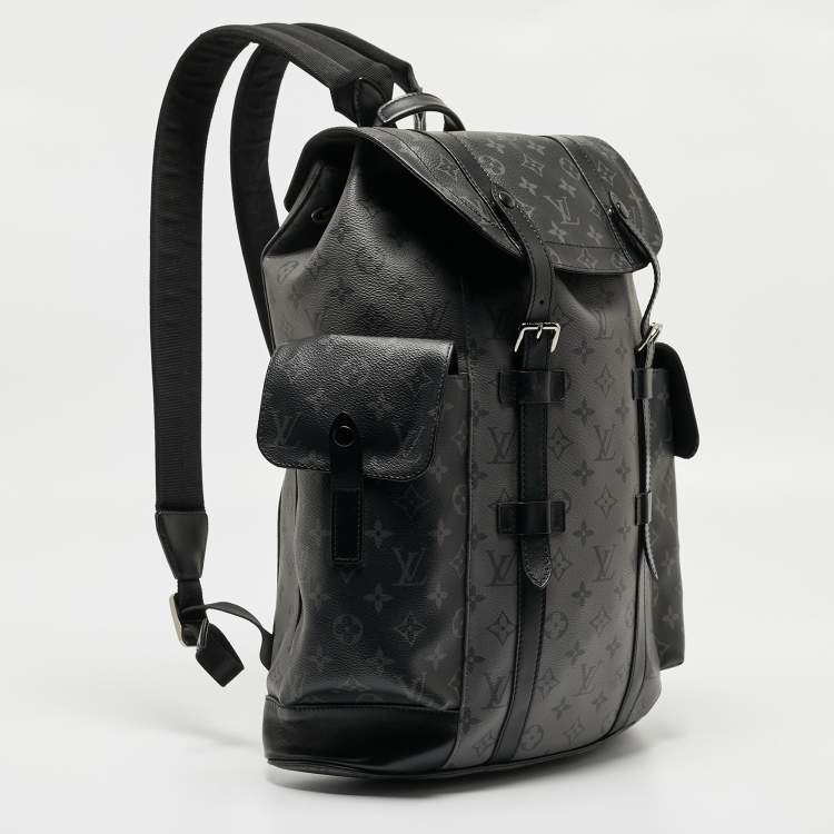 Pre Owned Louis Vuitton Monogram Eclipse Canvas Christopher MM Backpack