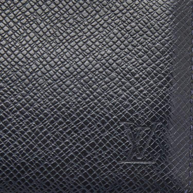 Pre Owned Louis Vuitton Blue Infini Leather Bifold Wallet
