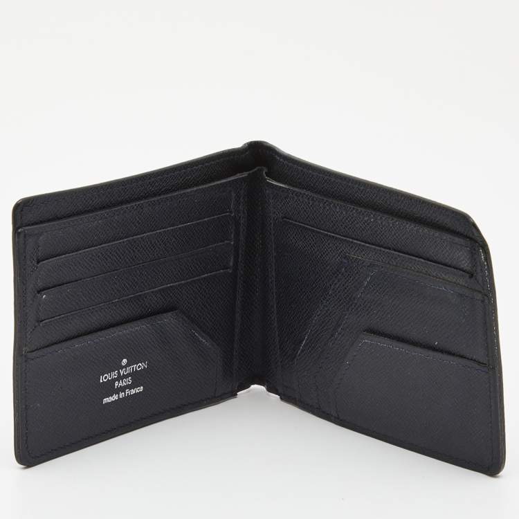 Pre Owned Louis Vuitton Blue Infini Leather Bifold Wallet
