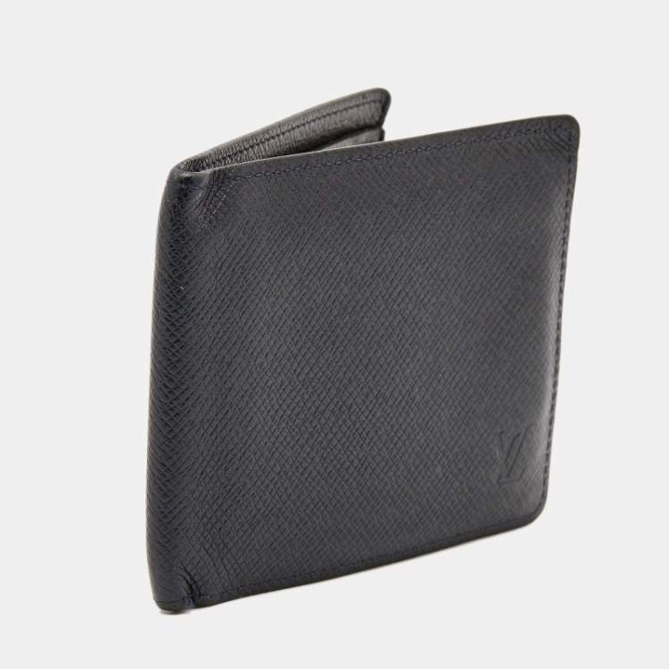 Pre Owned Louis Vuitton Blue Infini Leather Bifold Wallet