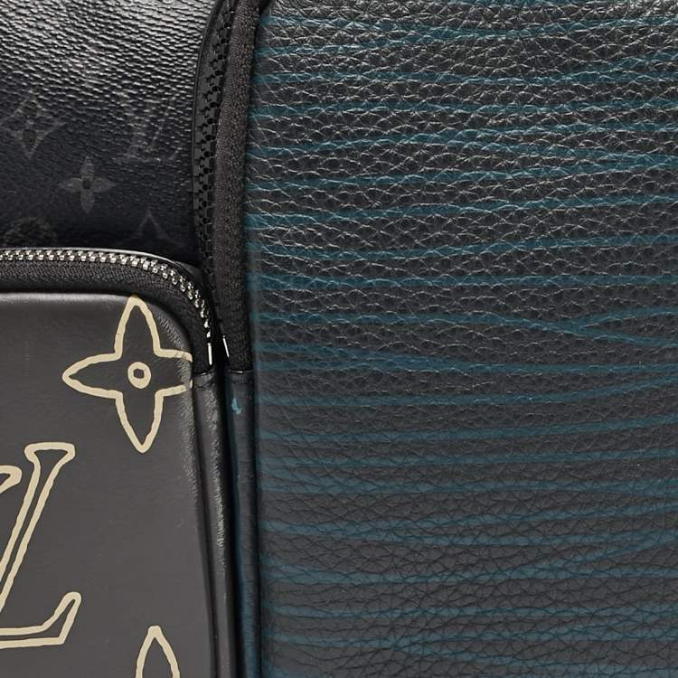 Pre Owned Louis Vuitton Monogram Eclipse Canvas Multipocket Patchwork Messenger Bag