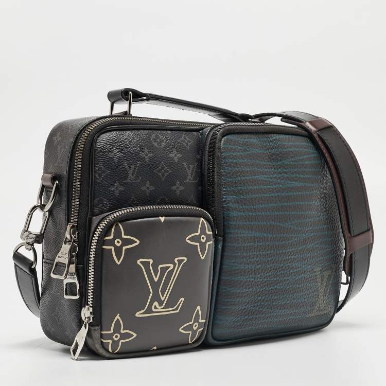 Pre Owned Louis Vuitton Monogram Eclipse Canvas Multipocket Patchwork Messenger Bag