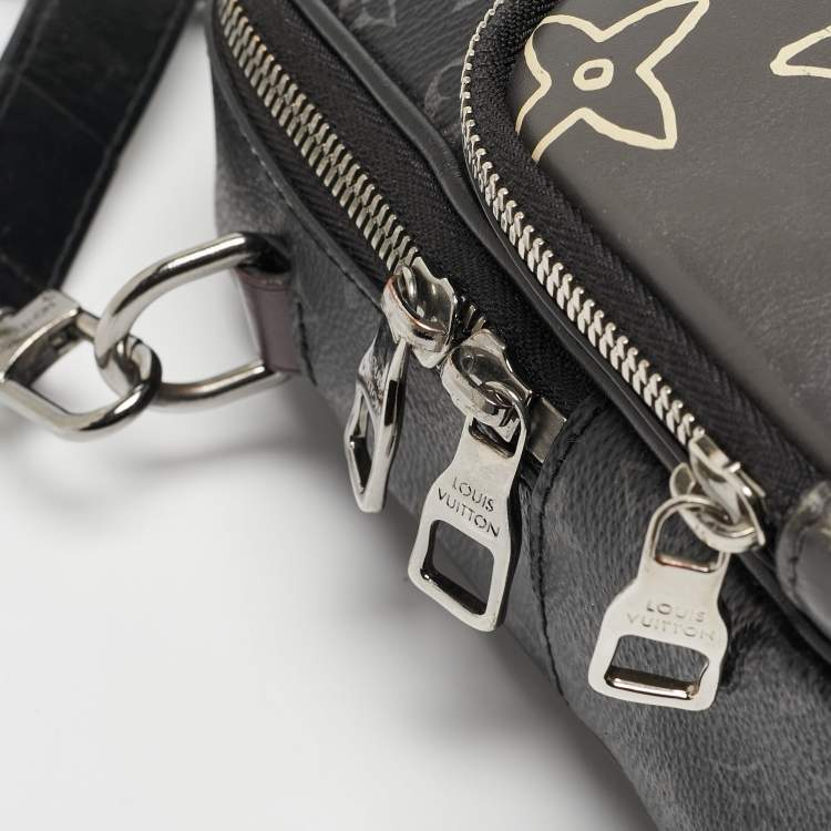 Pre Owned Louis Vuitton Monogram Eclipse Canvas Multipocket Patchwork Messenger Bag