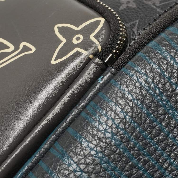 Pre Owned Louis Vuitton Monogram Eclipse Canvas Multipocket Patchwork Messenger Bag