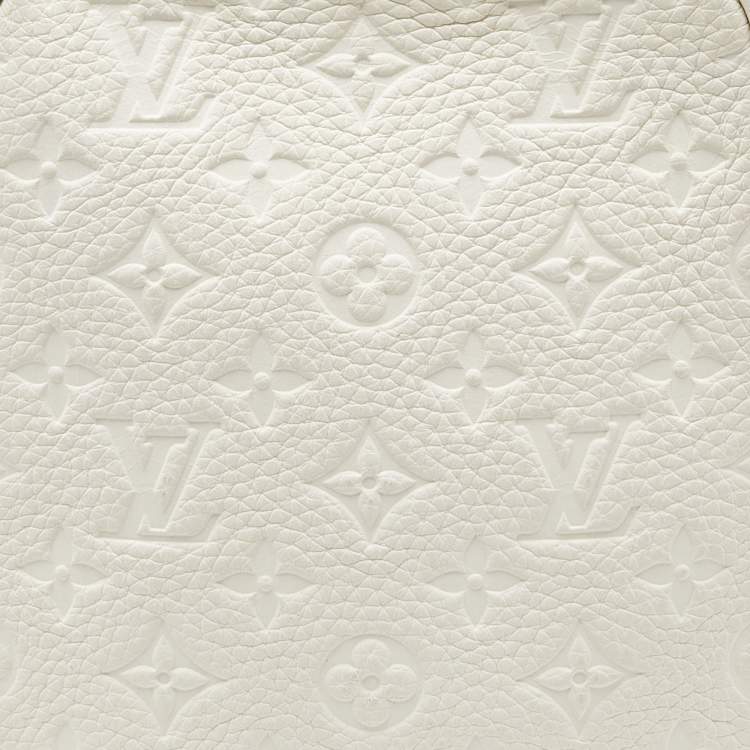 Pre Owned Louis Vuitton White Monogram Empreinte Utility Side Bag