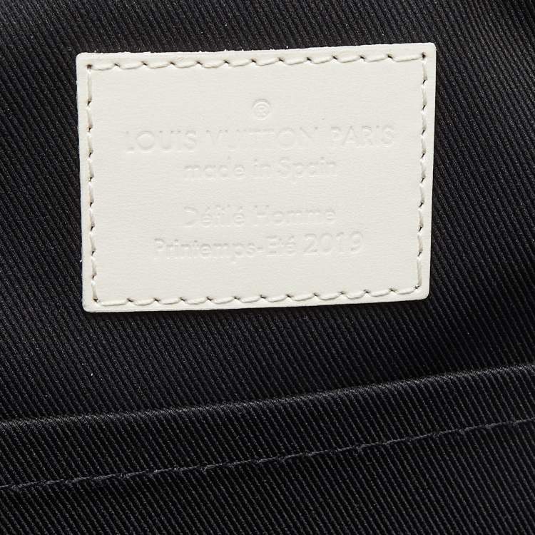Pre Owned Louis Vuitton White Monogram Empreinte Utility Side Bag