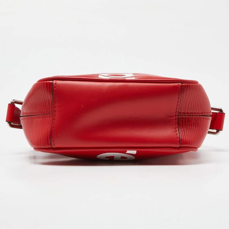 Pre Owned Louis Vuitton x Supreme Red Epi Leather Danube PM Bag