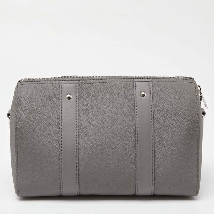 Pre Owned Louis Vuitton Grey Leather City Keepall Bag