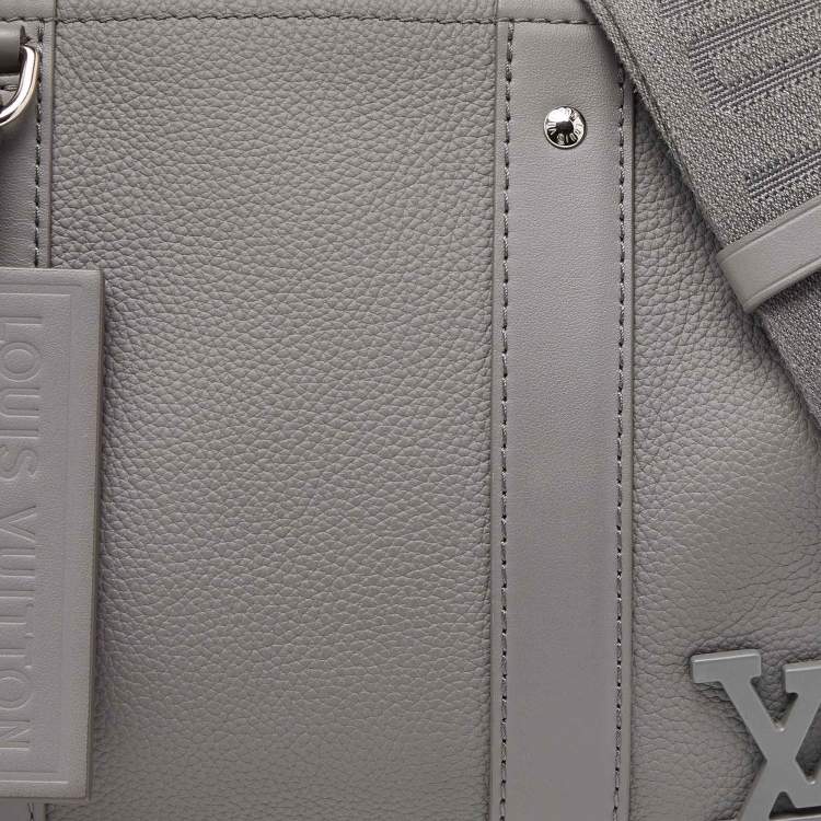Pre Owned Louis Vuitton Grey Leather City Keepall Bag