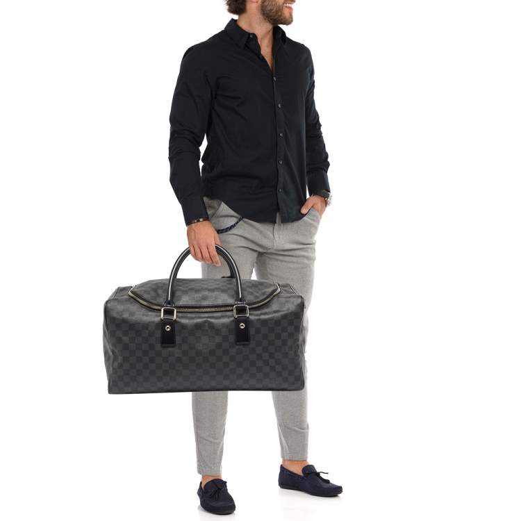 Pre Owned Louis Vuitton Damier Graphite Canvas Roadster 50 Bag