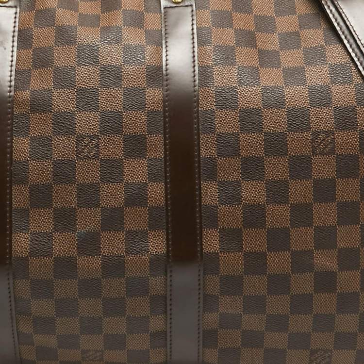 Pre Owned Louis Vuitton Damier Ebene Canvas Keepall Bandouliere 55 Bag