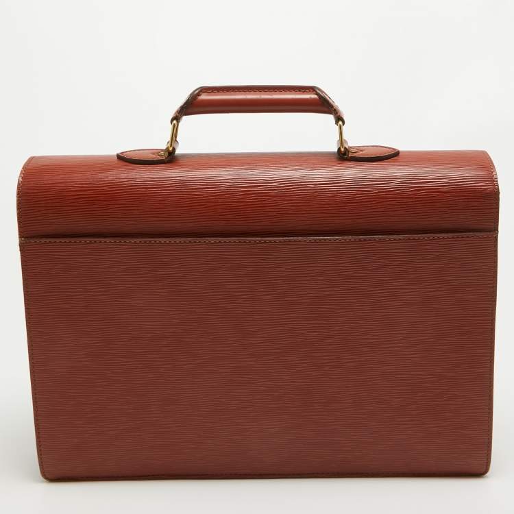 Pre Owned Louis Vuitton Cipango Gold Epi Leather Serviette Conseiller Briefcase