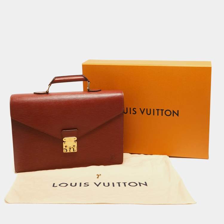 Pre Owned Louis Vuitton Cipango Gold Epi Leather Serviette Conseiller Briefcase