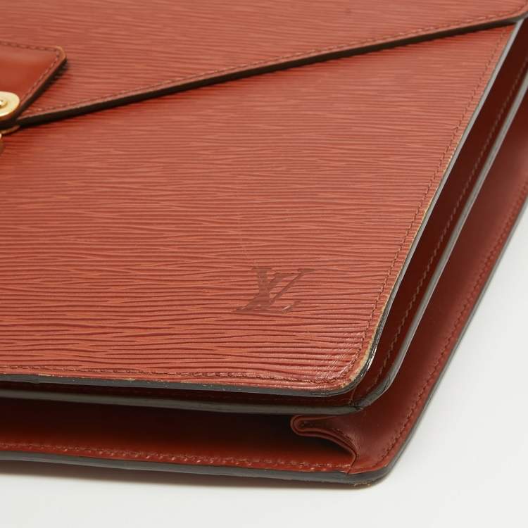 Pre Owned Louis Vuitton Cipango Gold Epi Leather Serviette Conseiller Briefcase