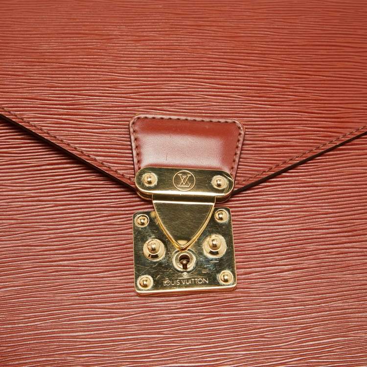 Pre Owned Louis Vuitton Cipango Gold Epi Leather Serviette Conseiller Briefcase