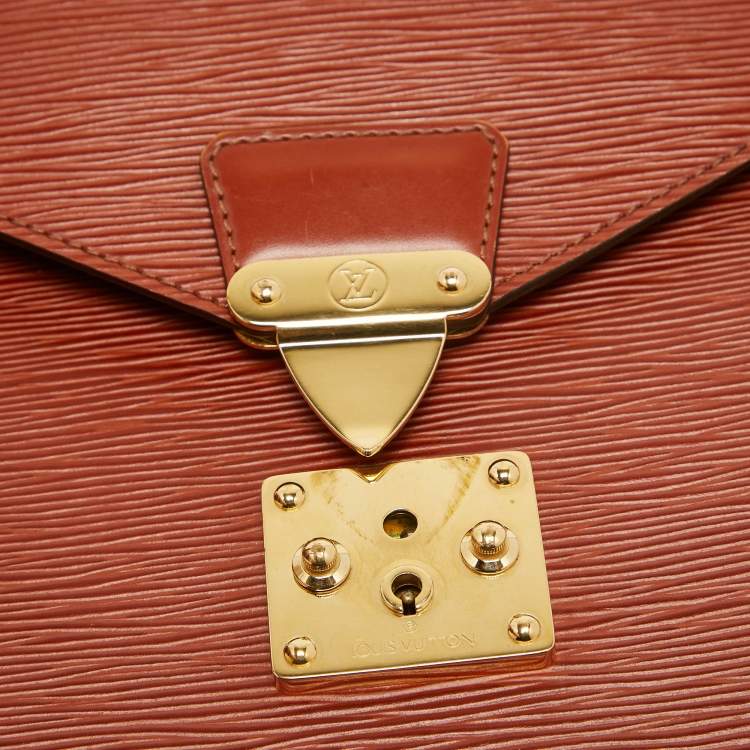Pre Owned Louis Vuitton Cipango Gold Epi Leather Serviette Conseiller Briefcase