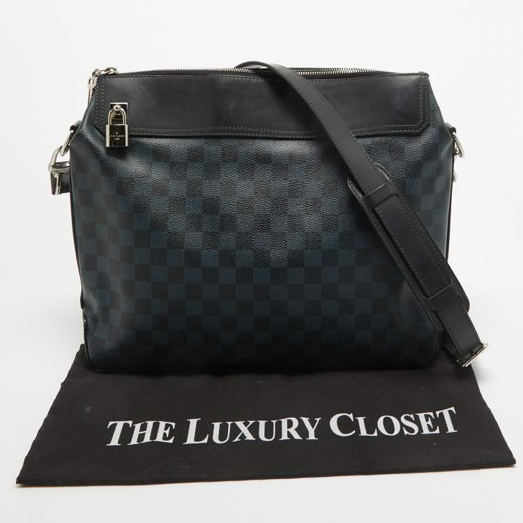 Pre Owned Louis Vuitton Damier Cobalt Canvas Greenwich Messenger Bag