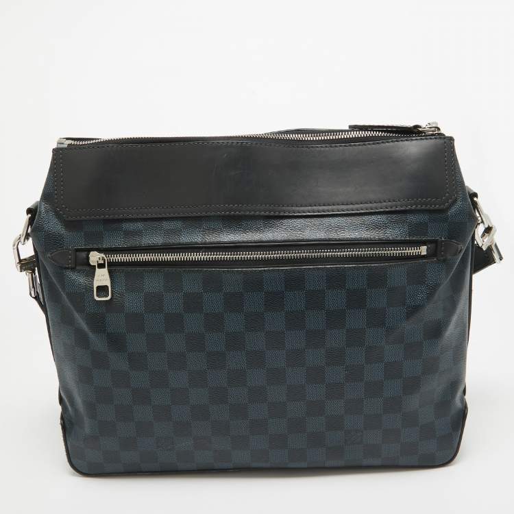 Pre Owned Louis Vuitton Damier Cobalt Canvas Greenwich Messenger Bag