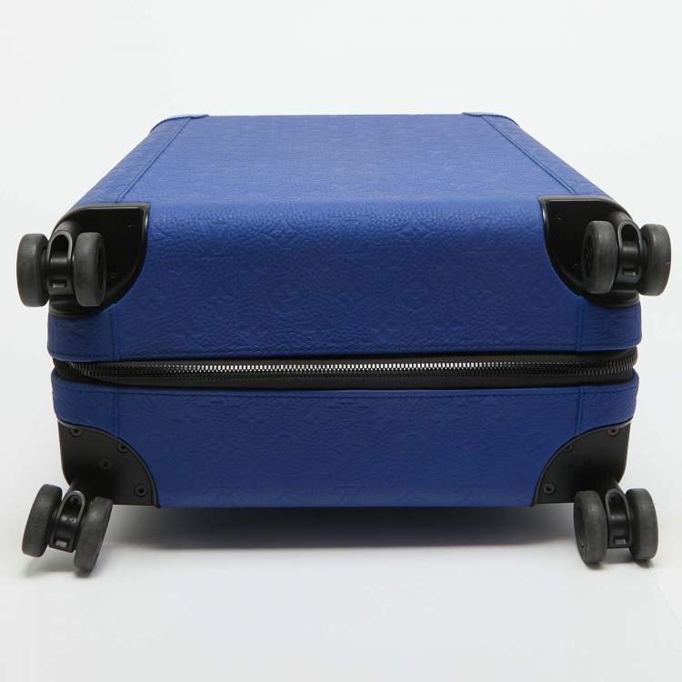 Pre Owned Louis Vuitton Racing Blue Monogram Empreinte Leather Horizon 55 Suitcase