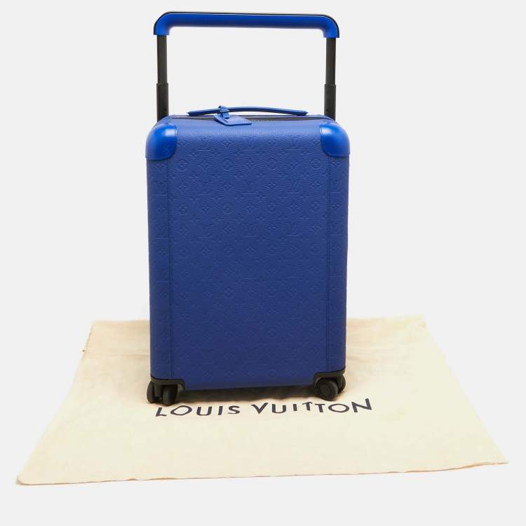 Pre Owned Louis Vuitton Racing Blue Monogram Empreinte Leather Horizon 55 Suitcase