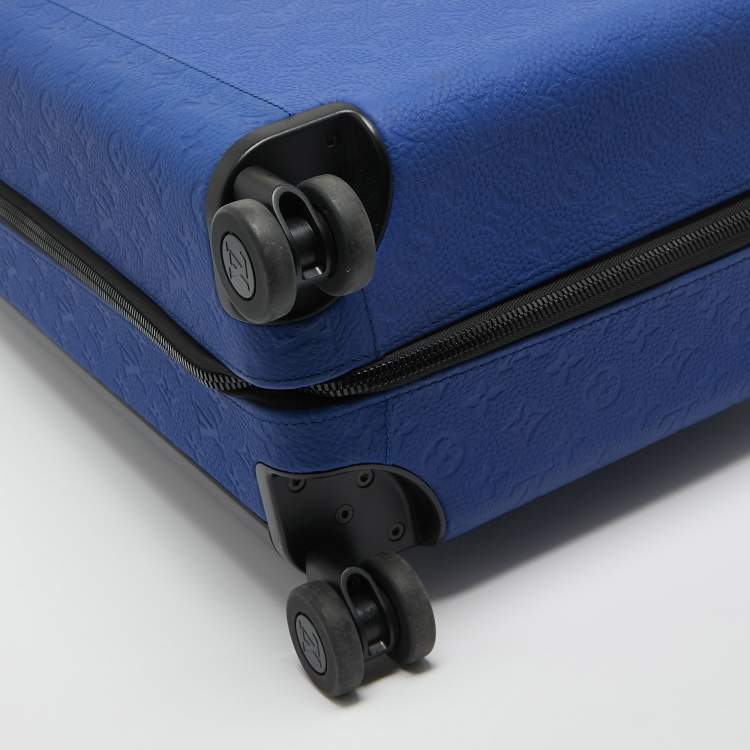 Pre Owned Louis Vuitton Racing Blue Monogram Empreinte Leather Horizon 55 Suitcase