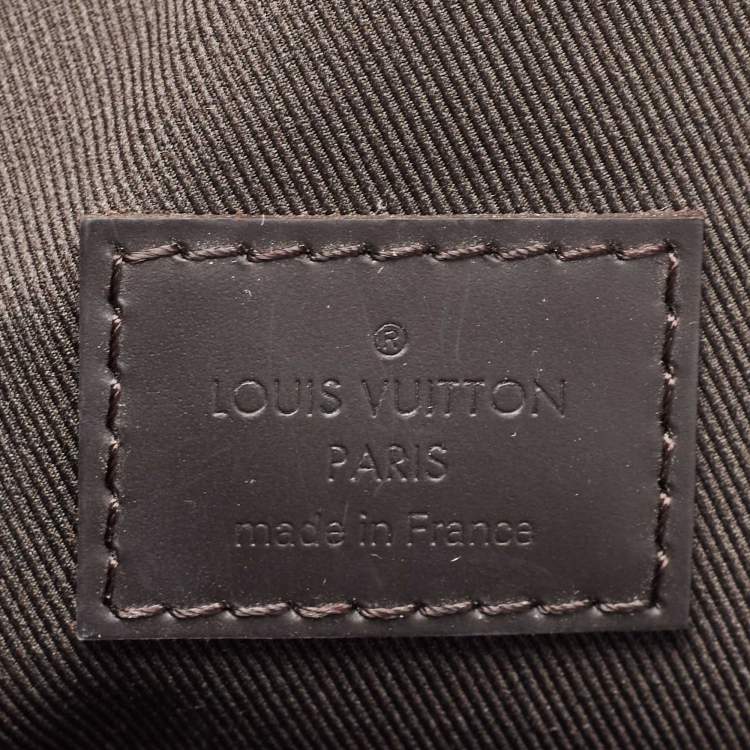 Pre Owned Louis Vuitton Black Damier Ebene Canvas and Leather Jake Backpack